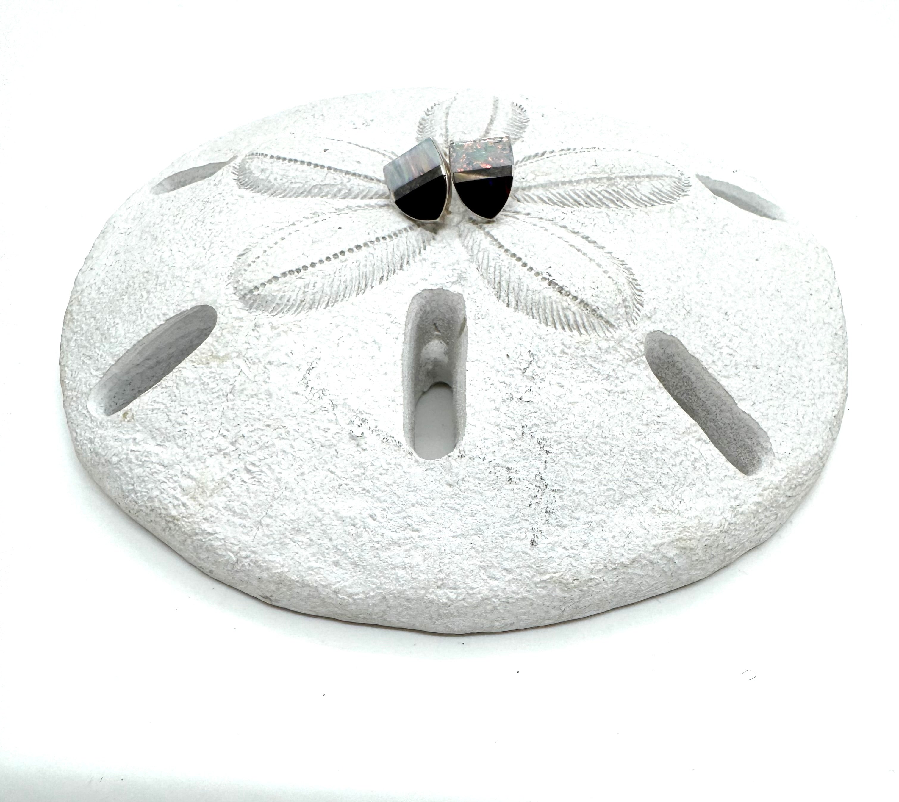 Fire opal post earrings