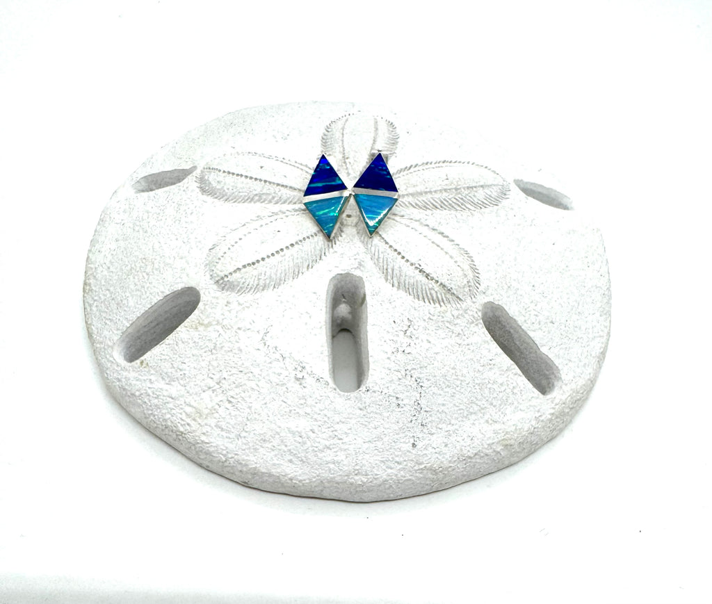 Fire opal post earrings