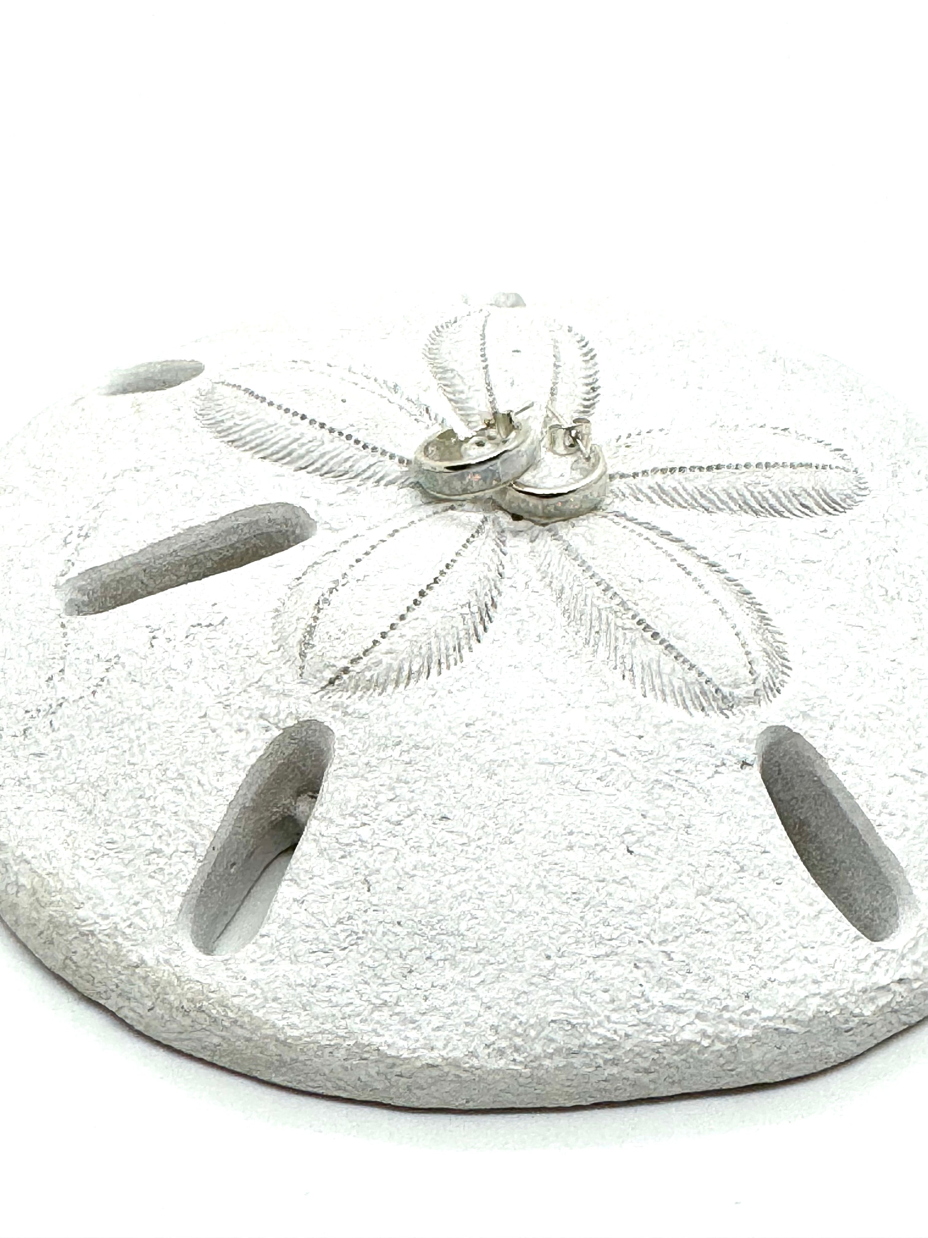 White fire opal post hoop earrings