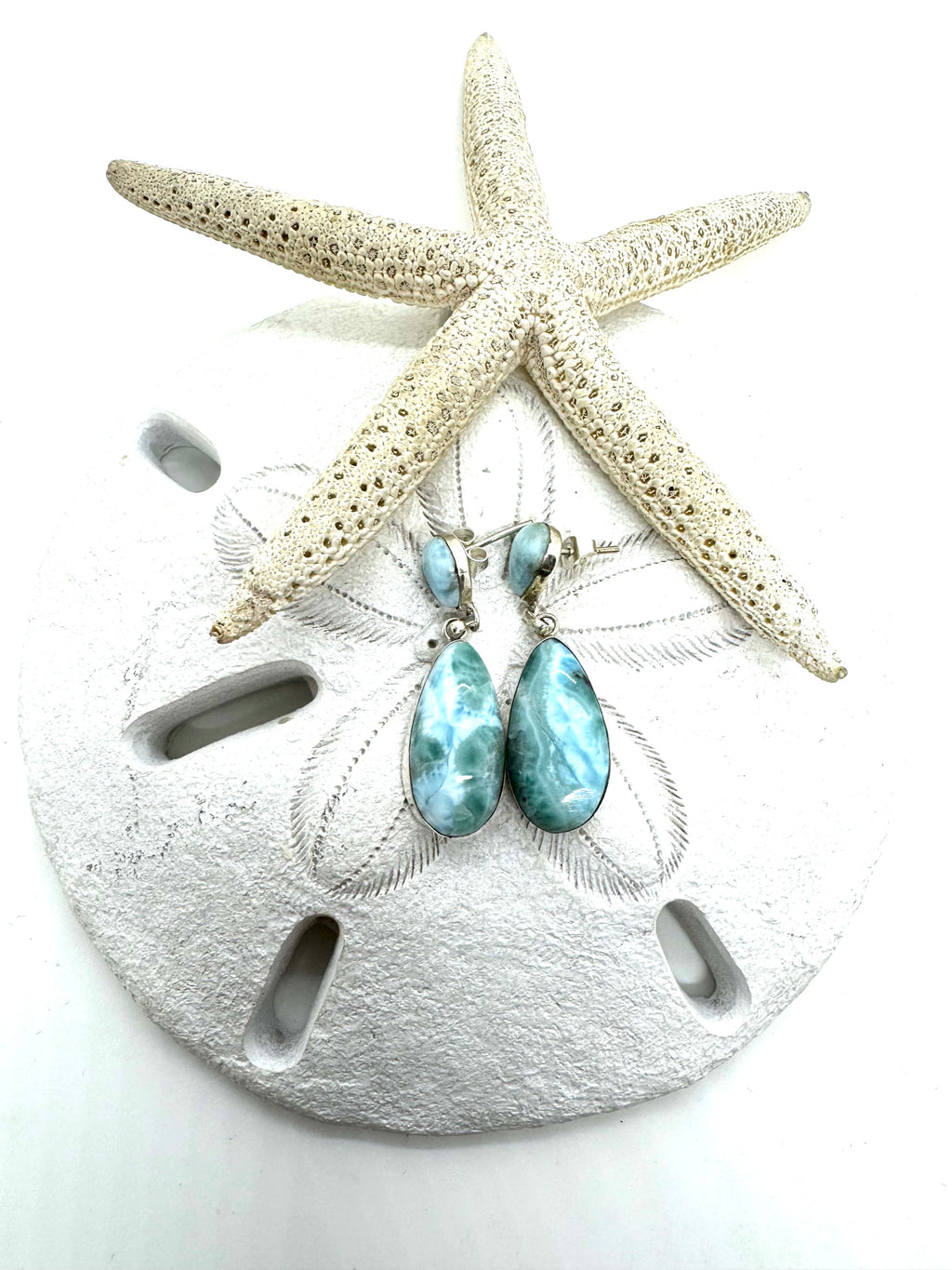 One drop Larimar earrings