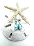 One drop Larimar earrings