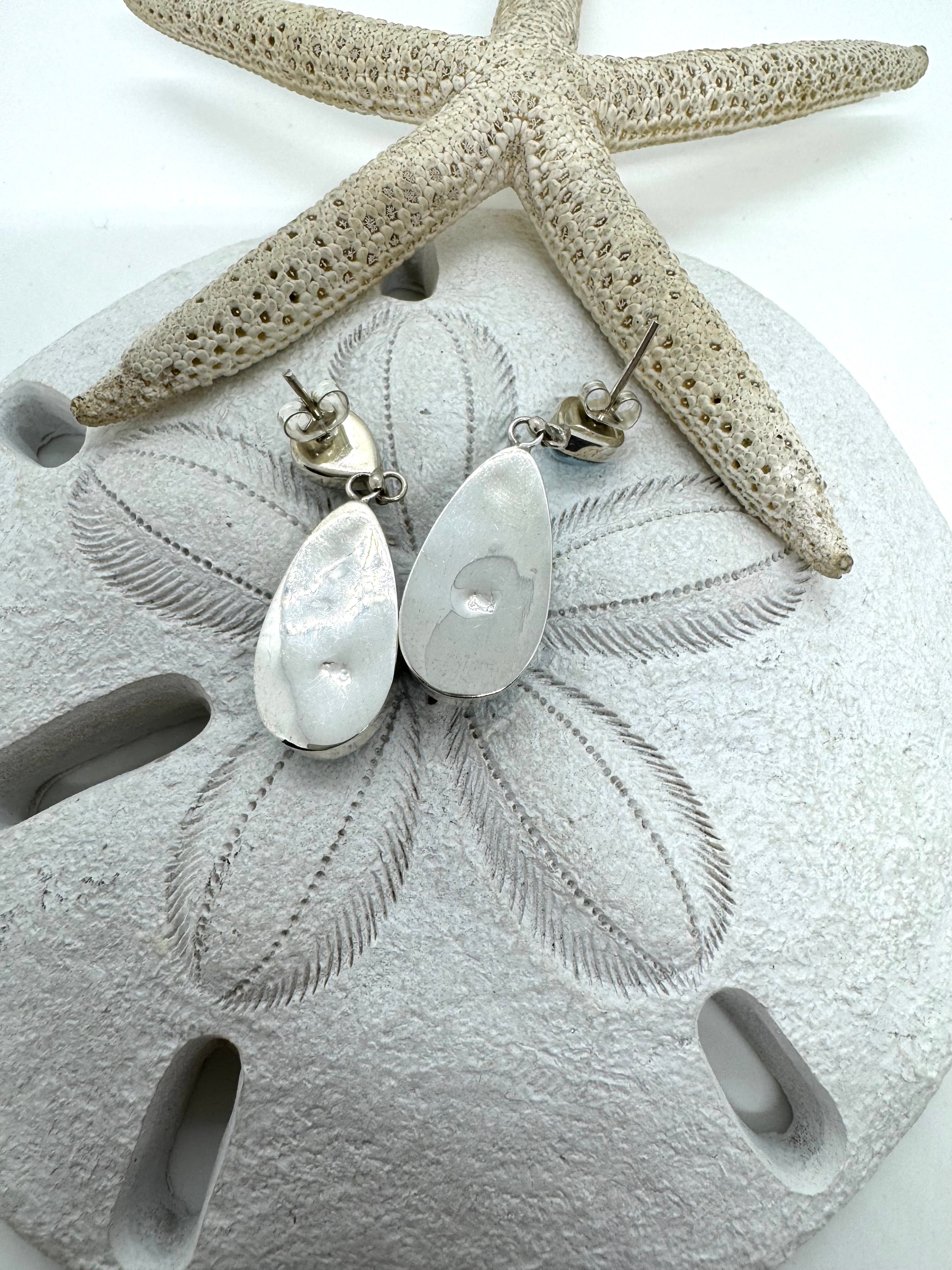 One drop Larimar earrings