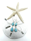 double drop Larimar earrings
