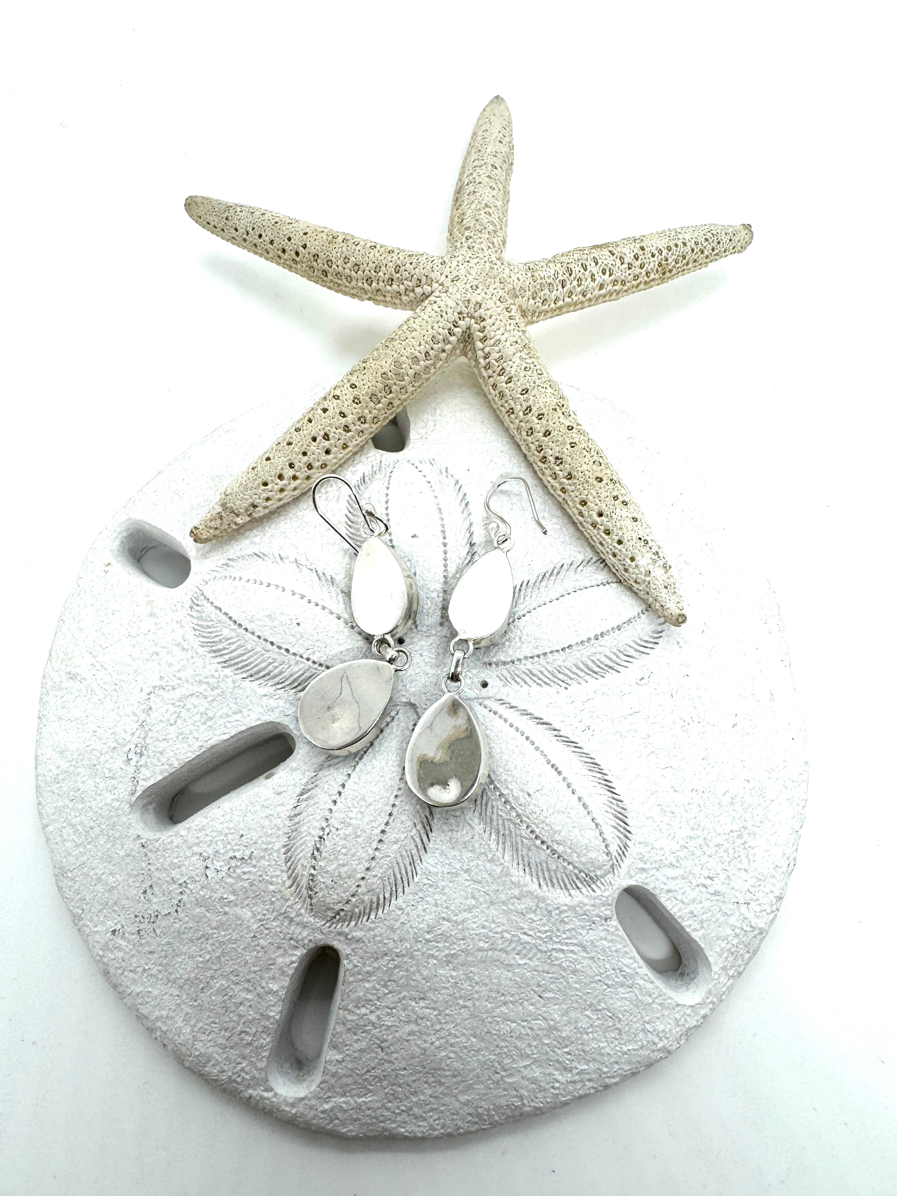 double drop Larimar earrings