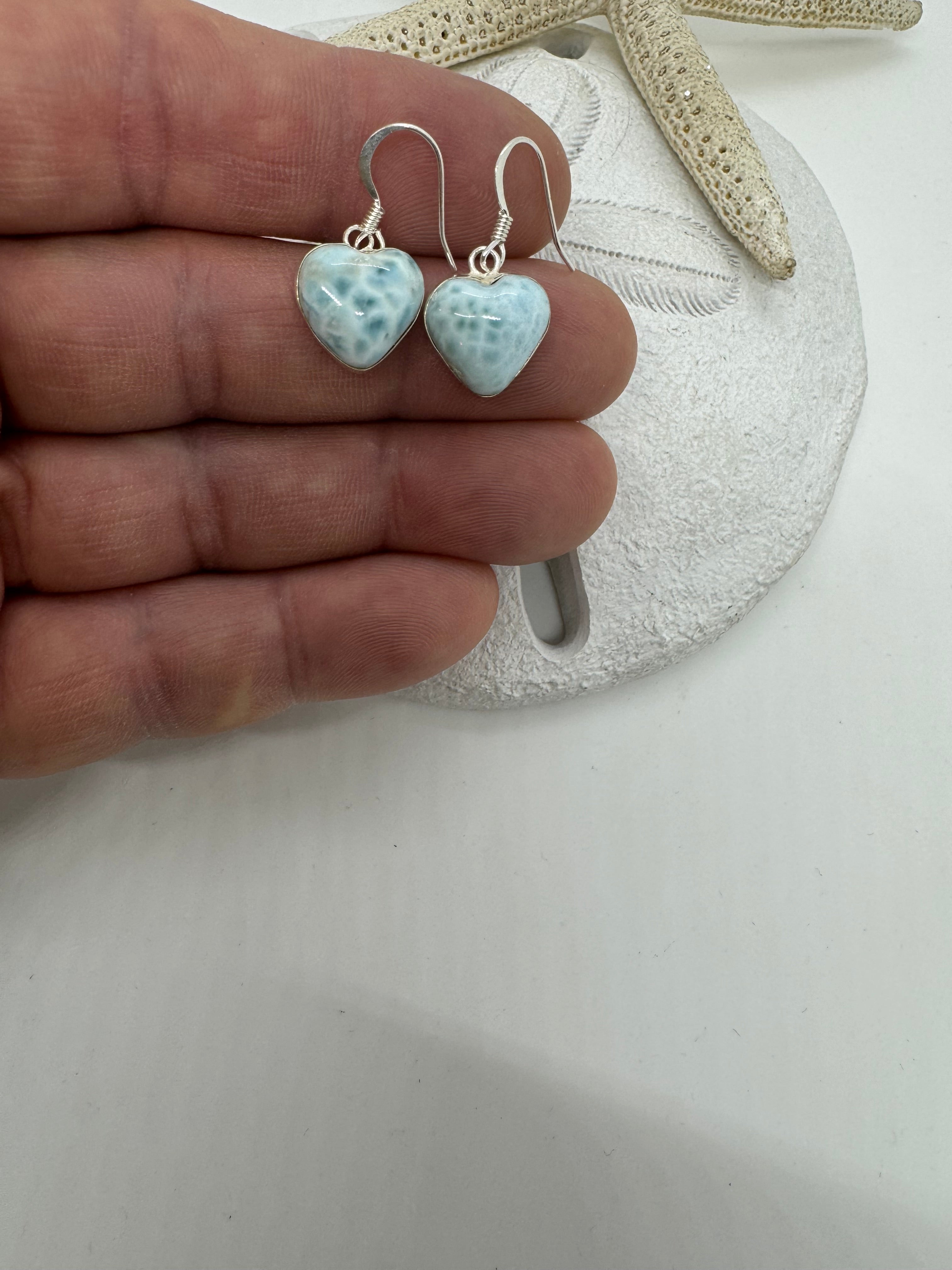 One love Larimar earrings