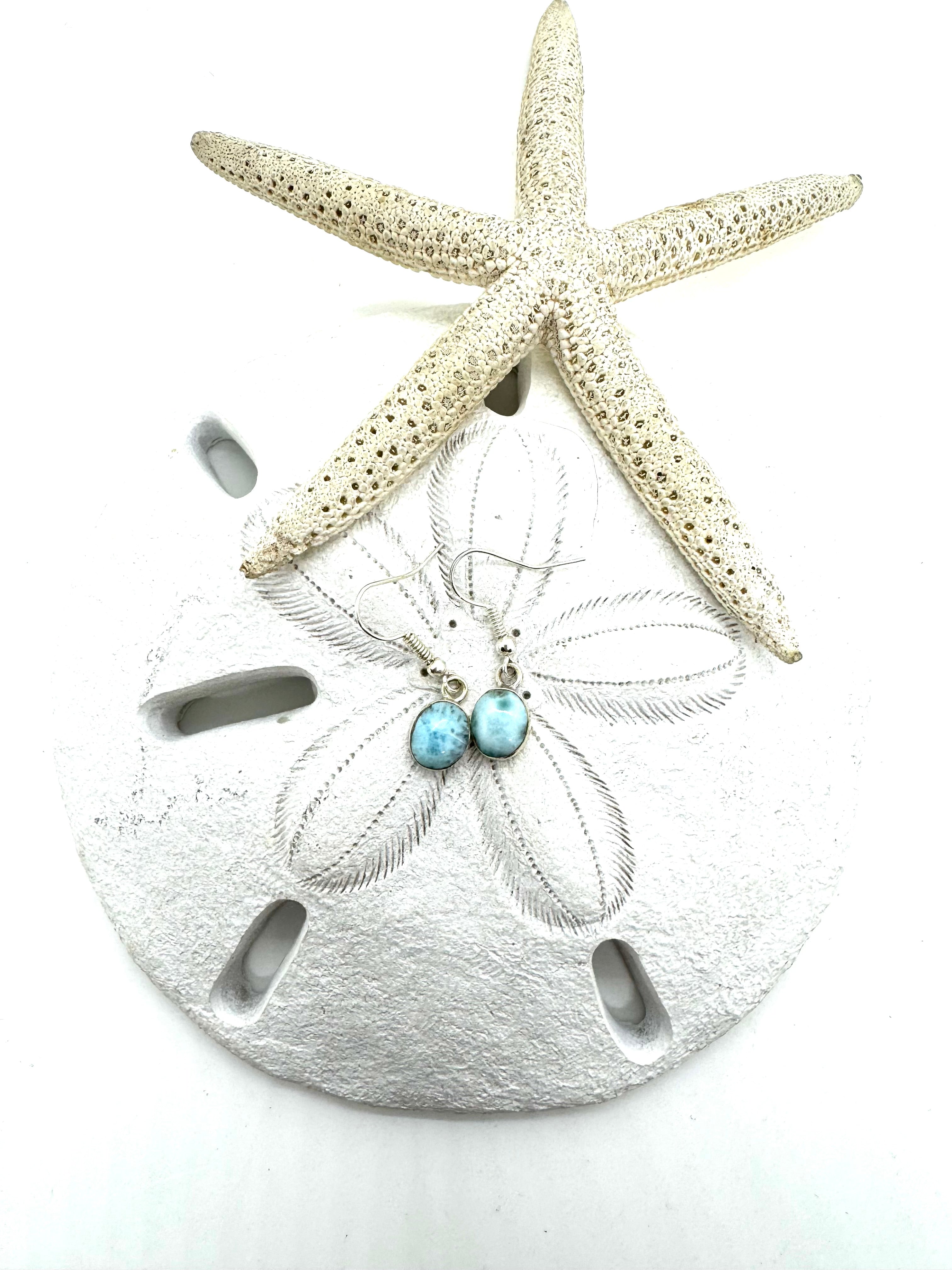 Raindrop Larimar earrings
