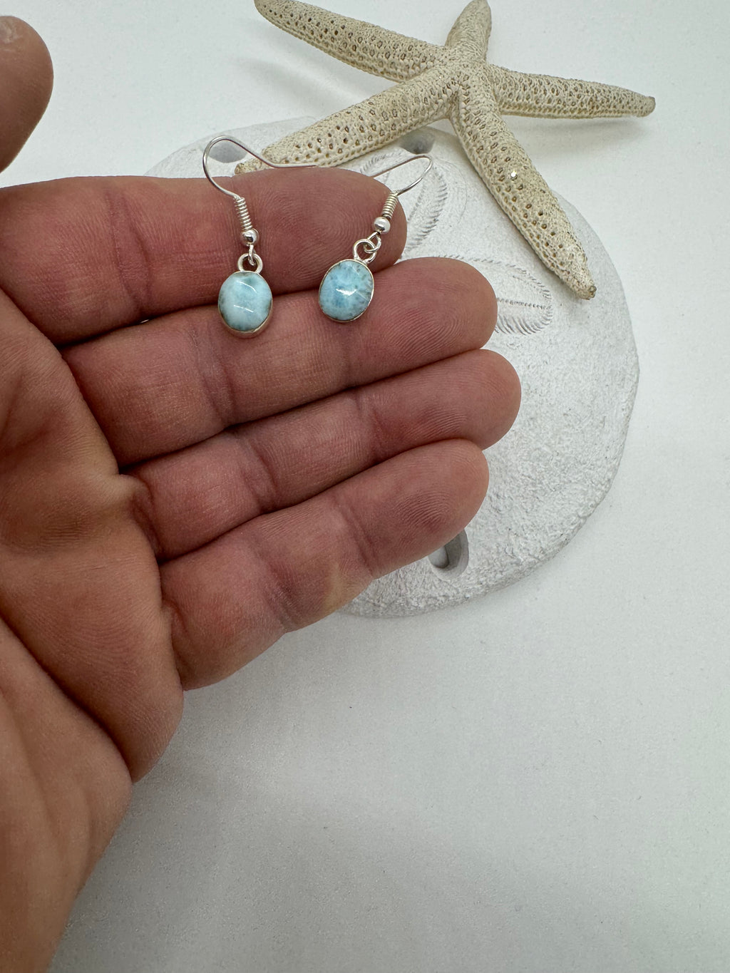 Raindrop Larimar earrings