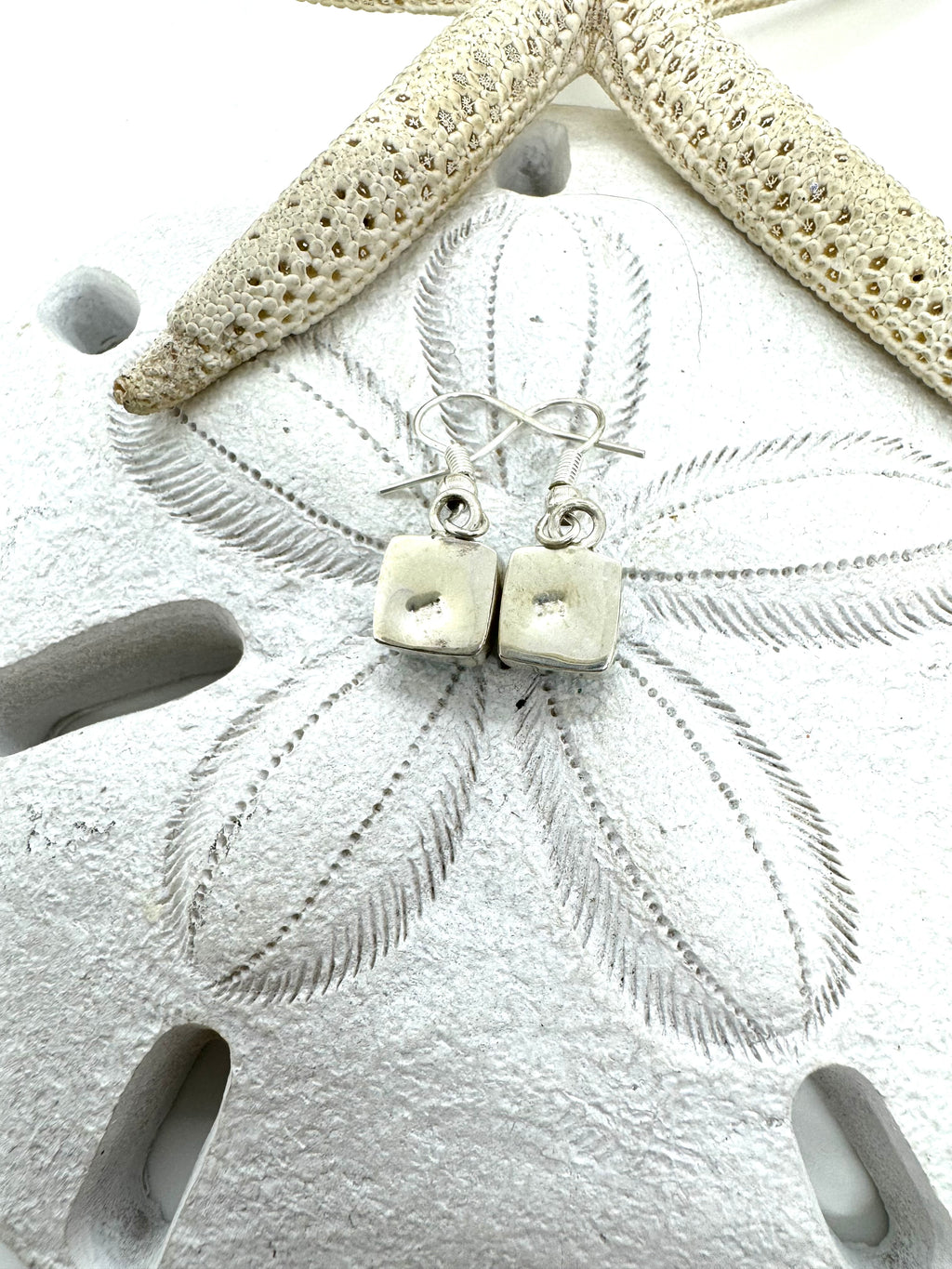 Square Larimar earrings