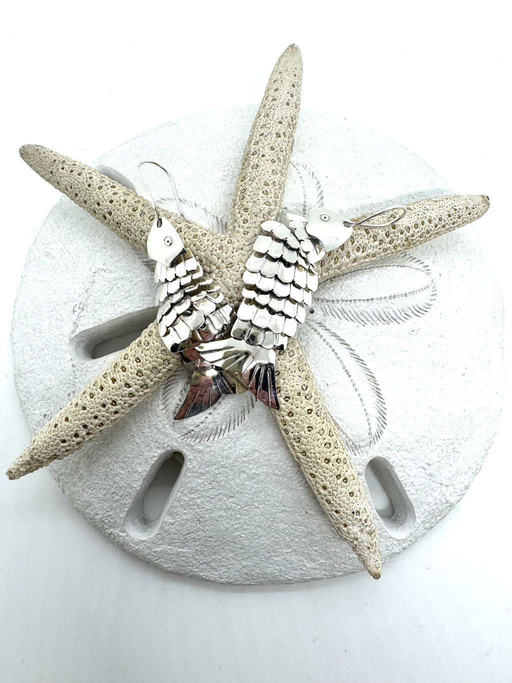 Fancy fish hanging earrings