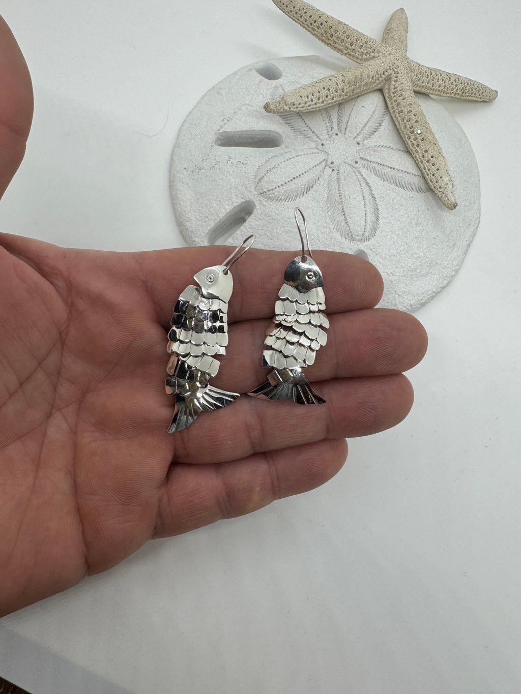 Fancy fish hanging earrings