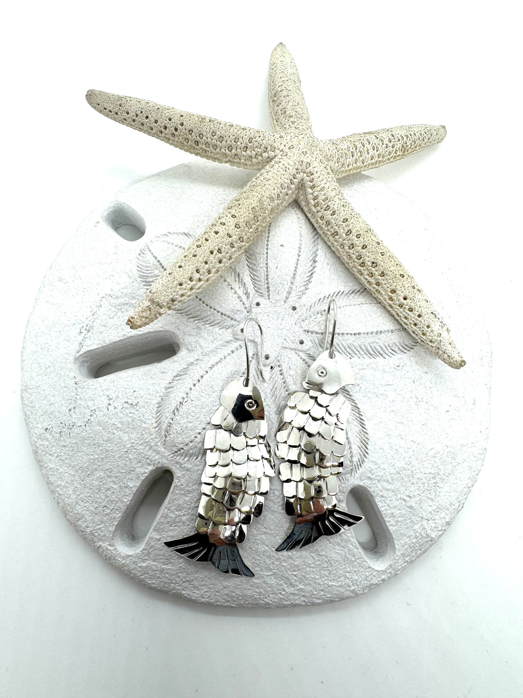 Fancy fish hanging earrings