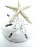 Triangle Larimar hanging earrings