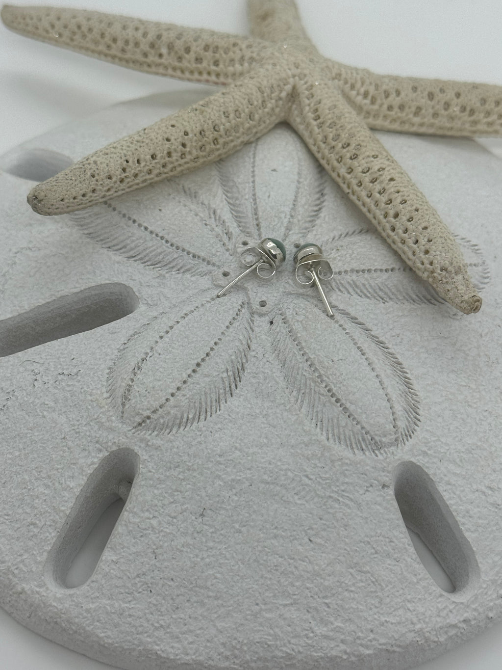 Small Larimar post earrings