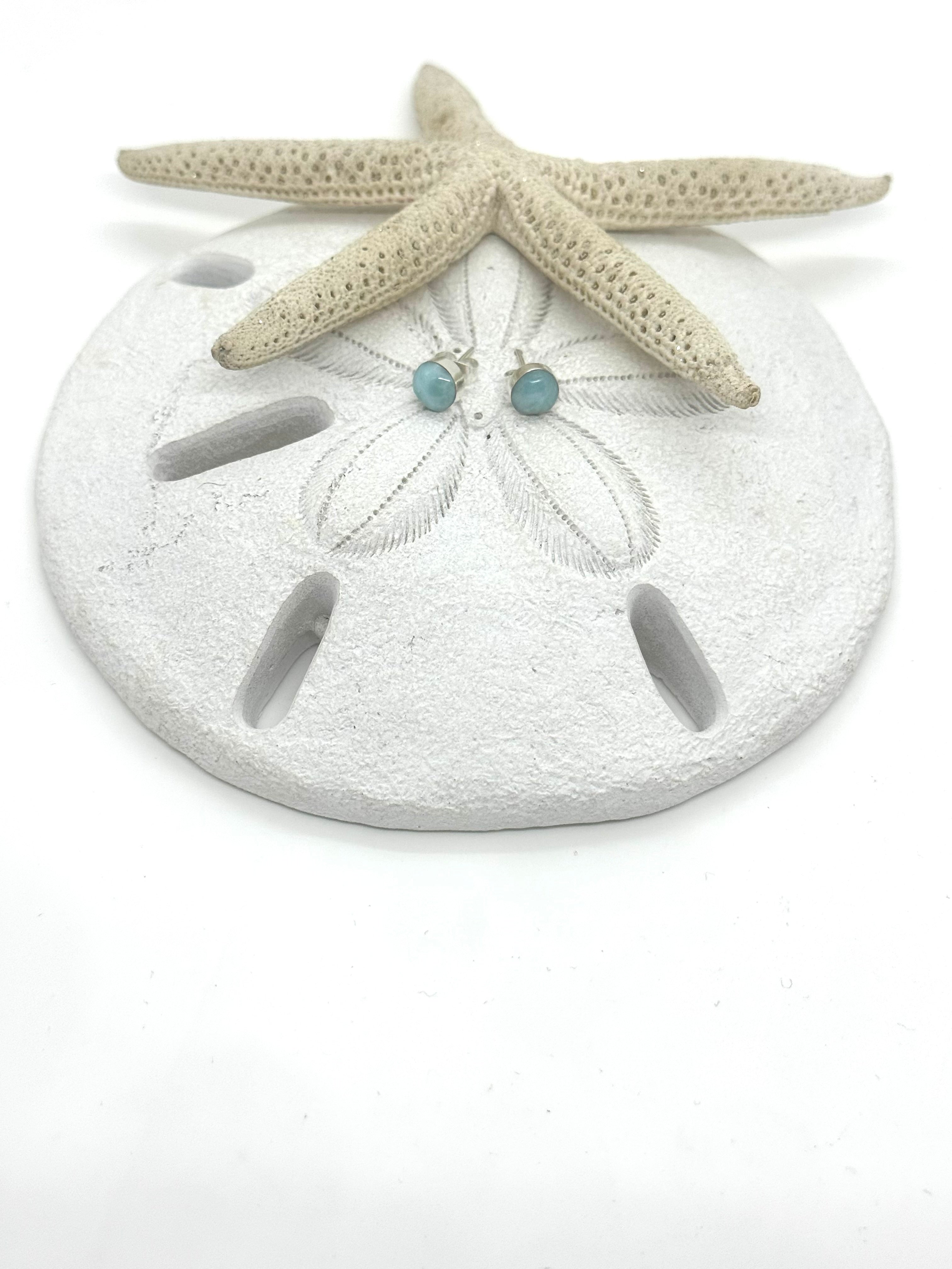 Medium Larimar post earrings