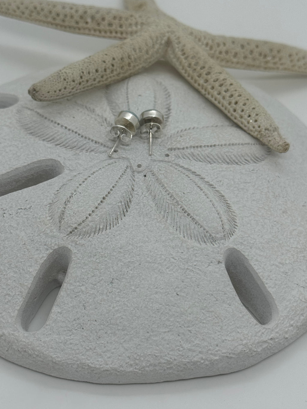 Medium Larimar post earrings