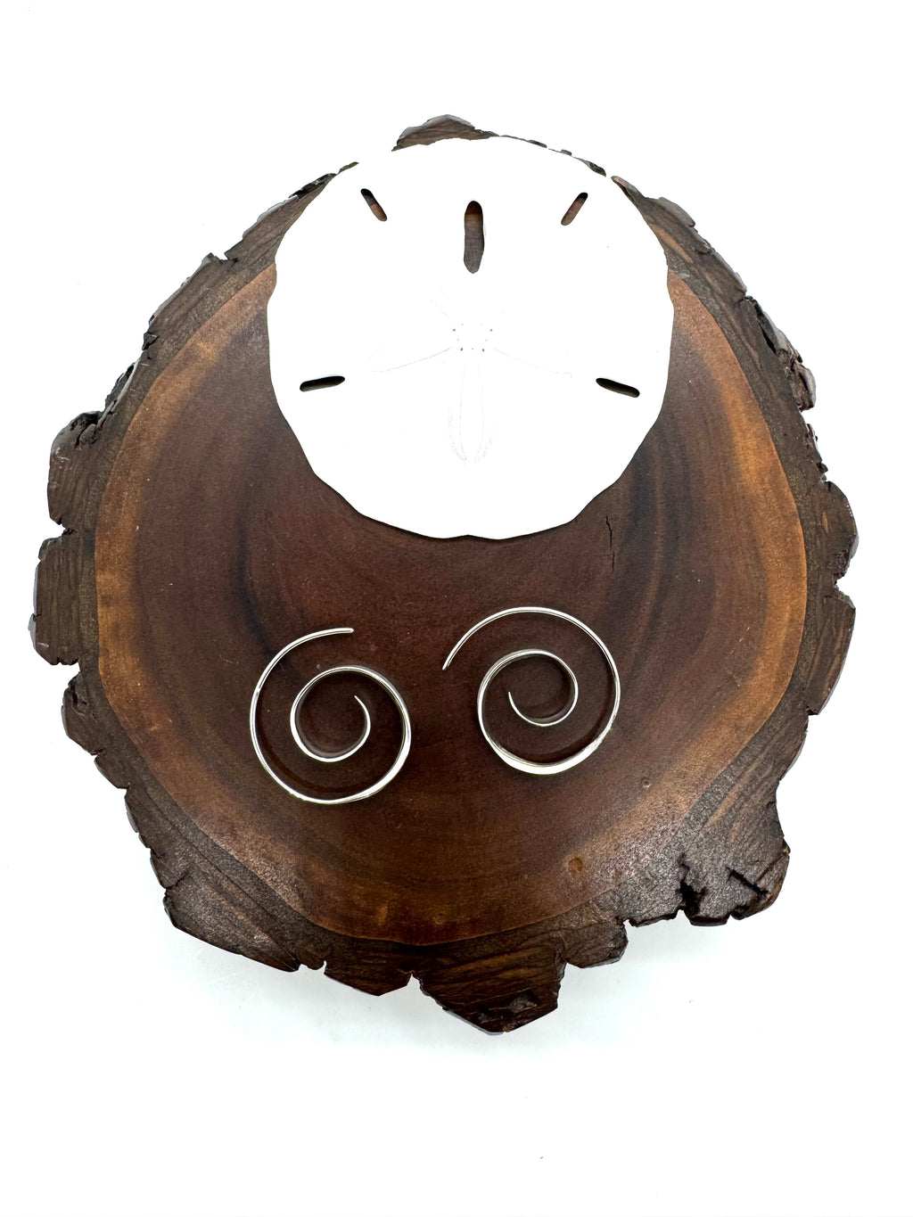 Title swirl earrings