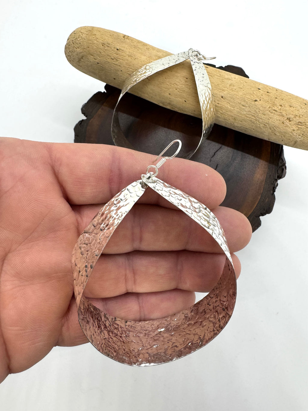 Big River silver hoops