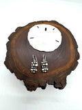 Silver nugget hanging earrings