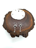 Key/love hanging earrings