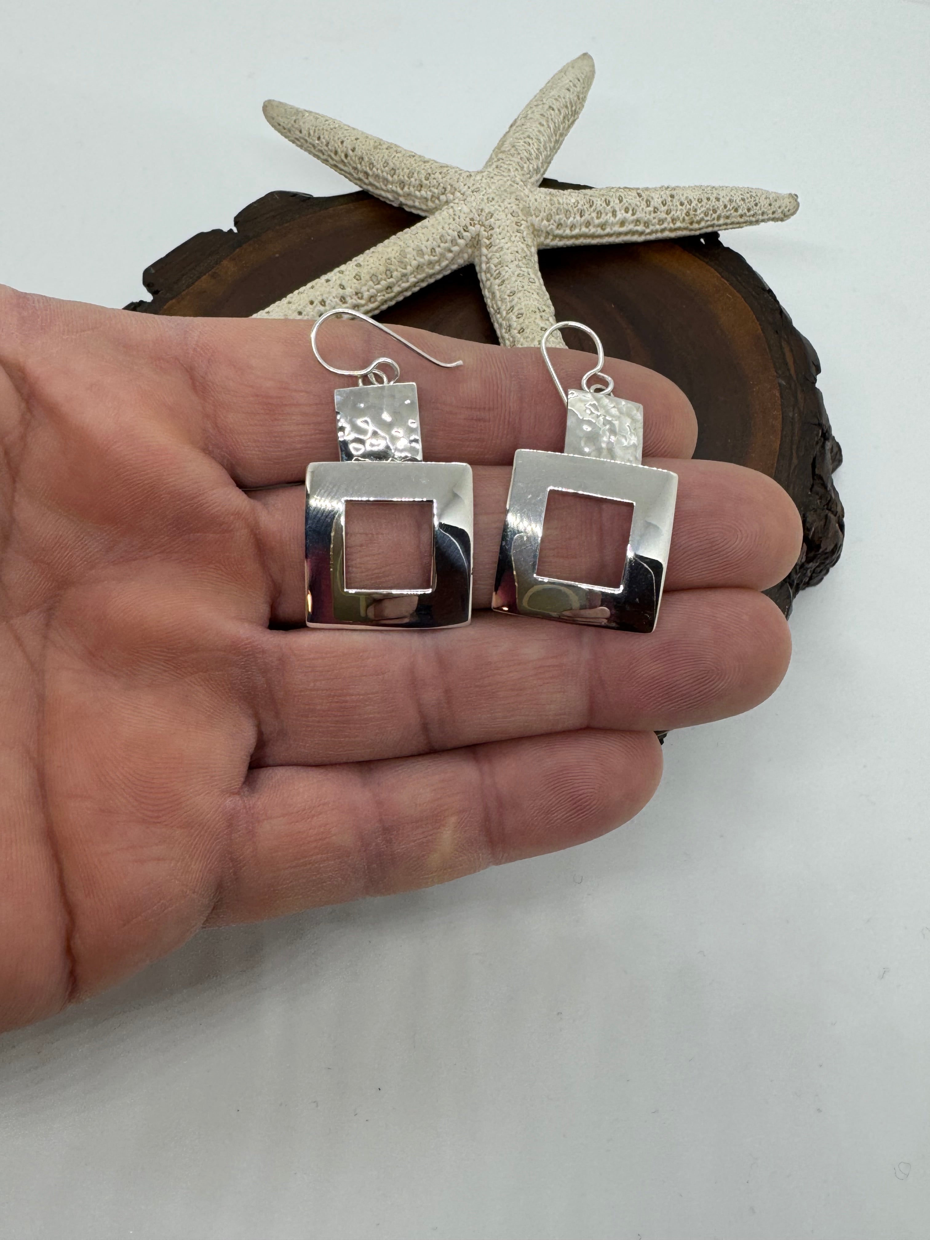 Sterling silver hanging earrings