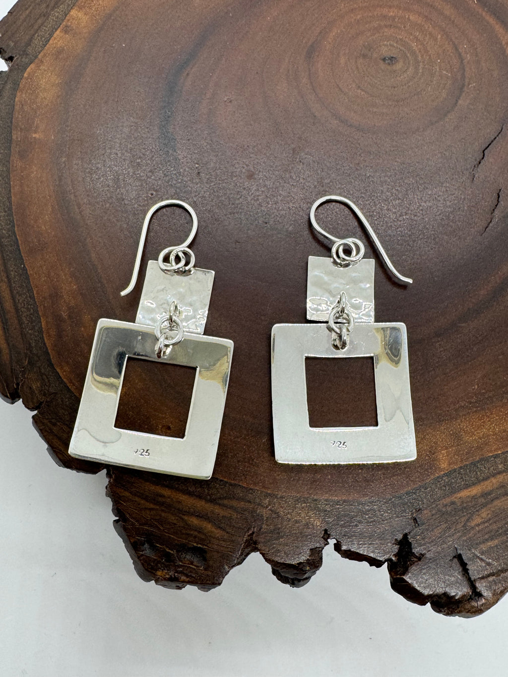 Sterling silver hanging earrings
