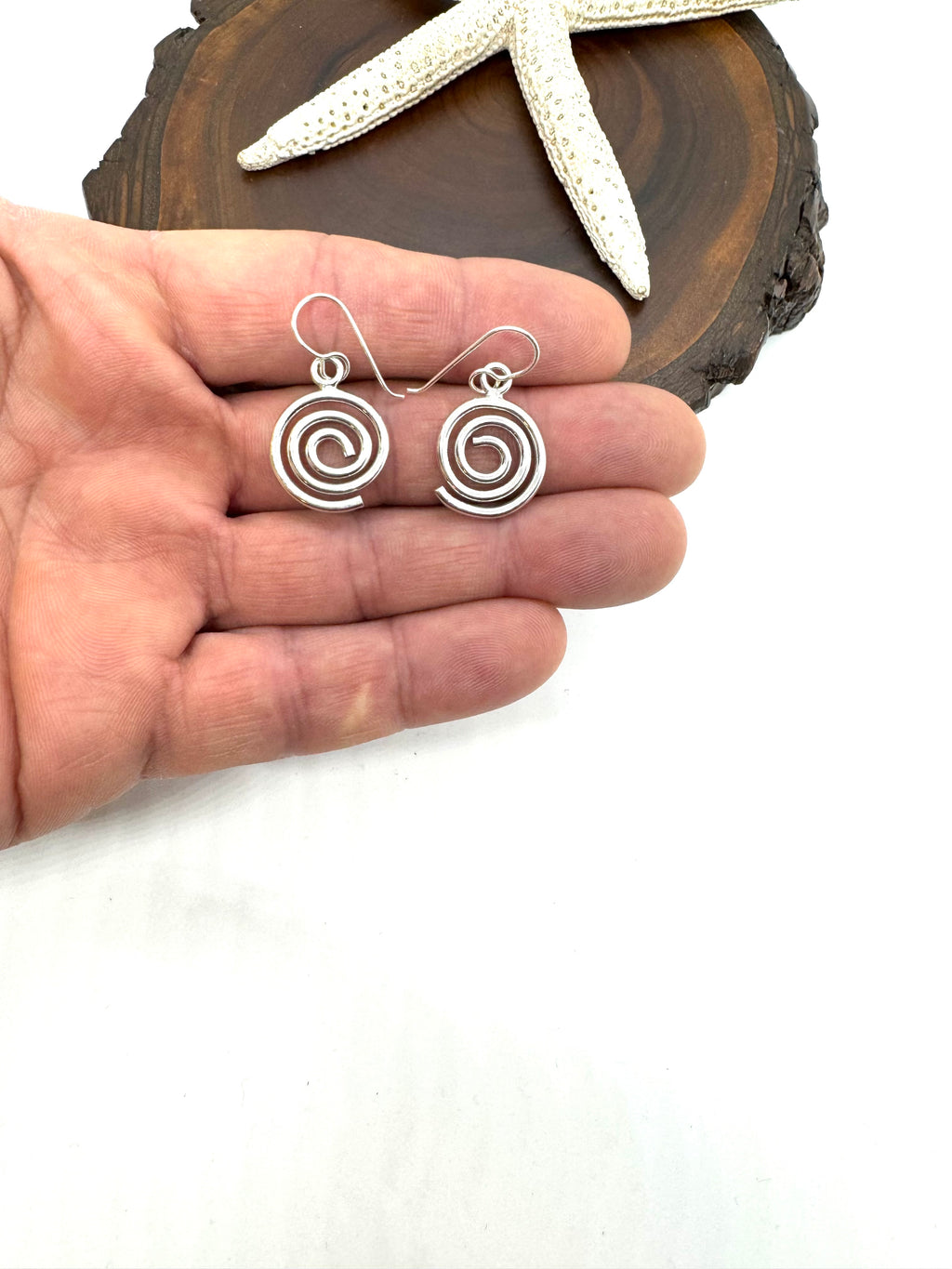 Sterling swirl earrings