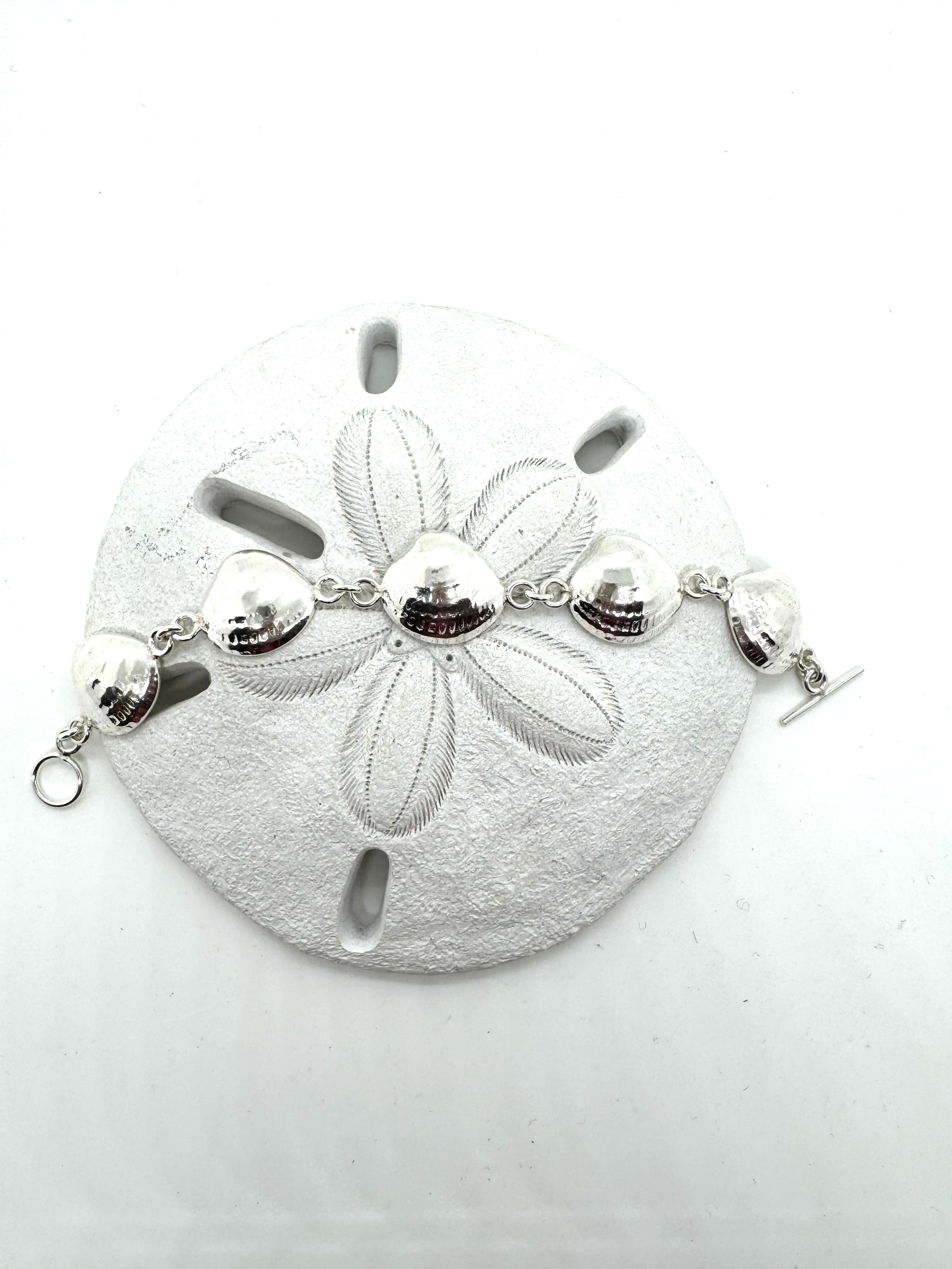 Silver seashell bracelet