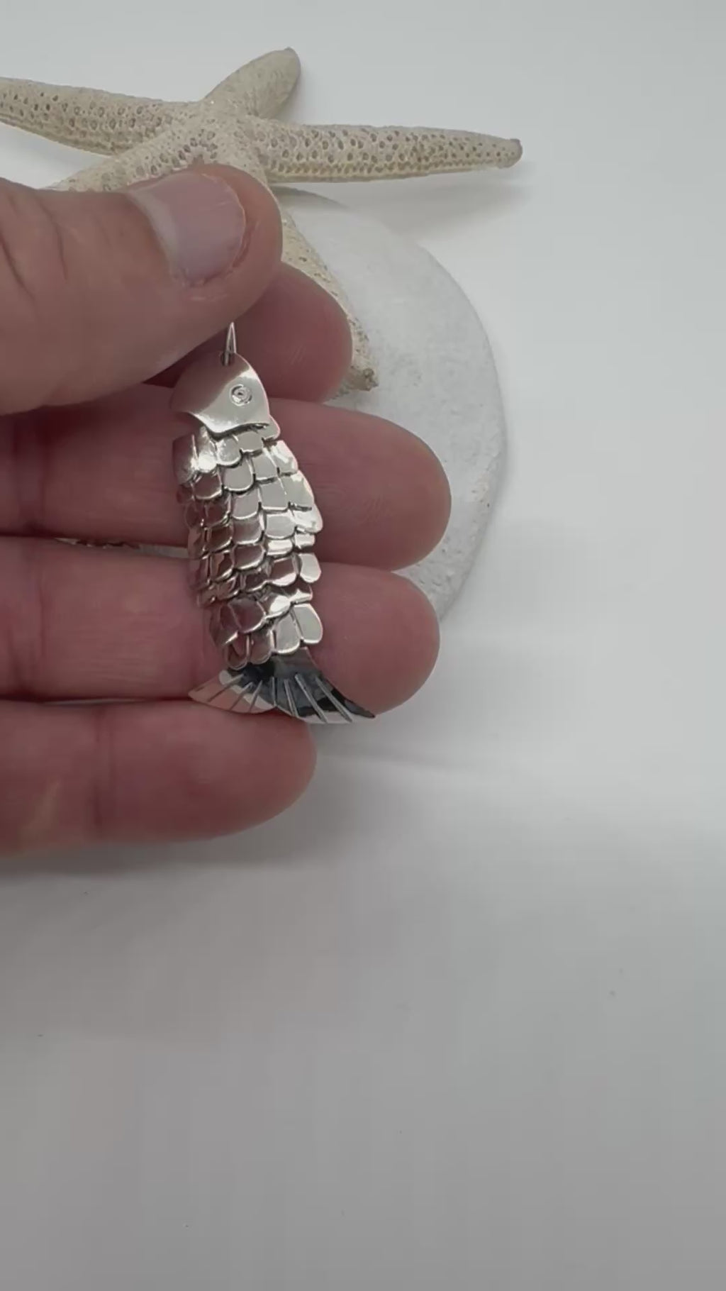 Fancy fish hanging earrings